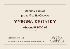 Dárkový poukaz na výrobu kroniky v hodnotě 5000 Kč