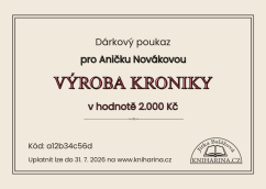 Dárkový poukaz na výrobu kroniky v hodnotě 2000 Kč
