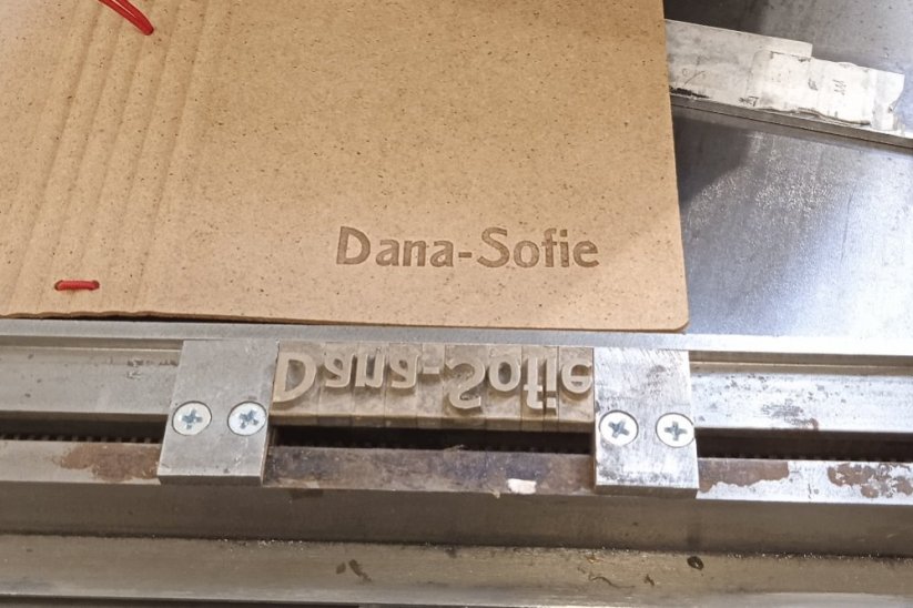 Vysázené písmo a sleporažba jména