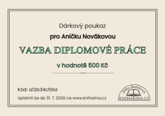 Dárkový poukaz na vazbu diplomky v hodnotě 500 Kč